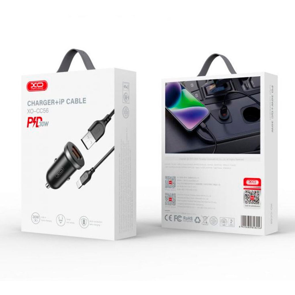 شاحن سيارة ايفون 30 واط XO CC56